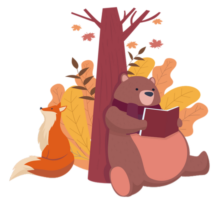 Puu eläinten kanssa vinyylimatto - Tenstickers