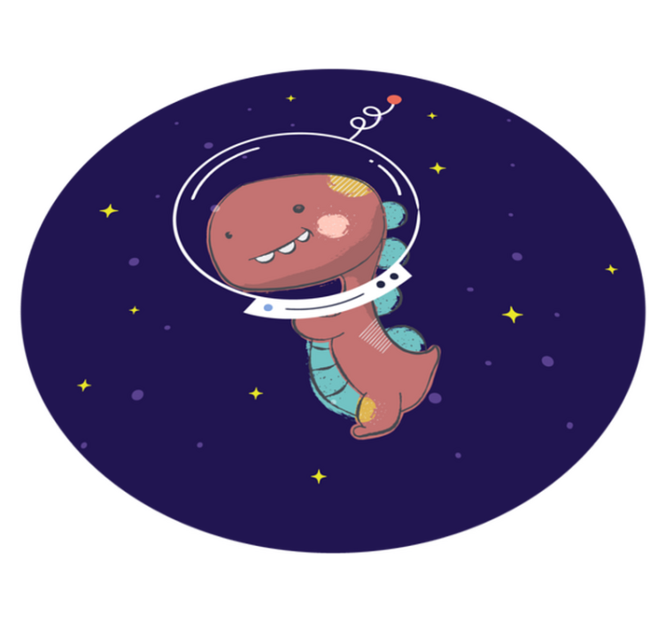 Avaruus t-rex eläinvinyylimatto - Tenstickers