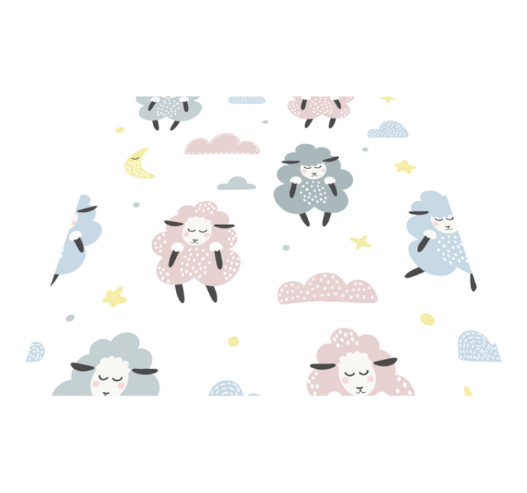 Lampaankuvioinen lasten vinyylimatto - Tenstickers