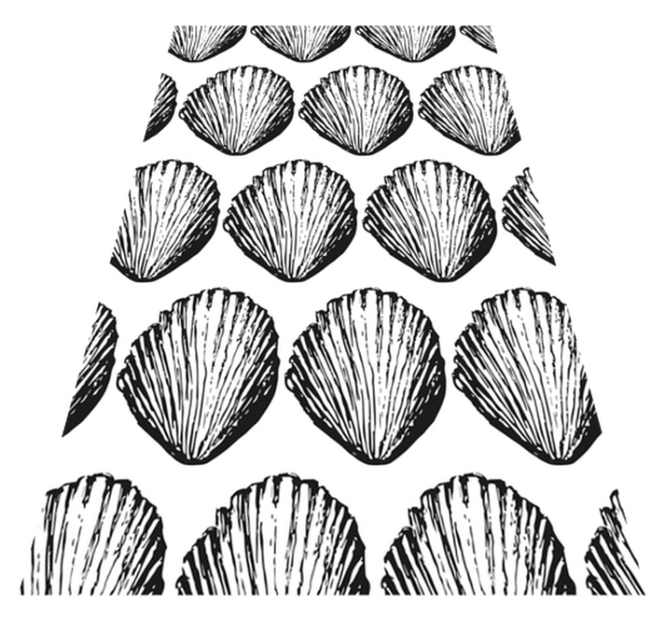 Retro simpukkakuosi eläin vinyylimatto - Tenstickers