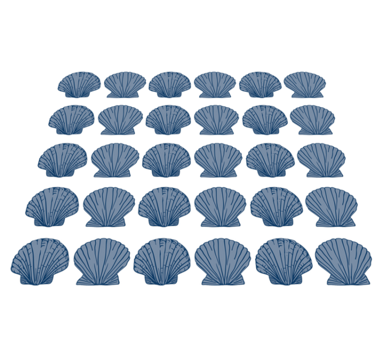 Merikuoren siniset sävyt eläin vinyylimatto - Tenstickers