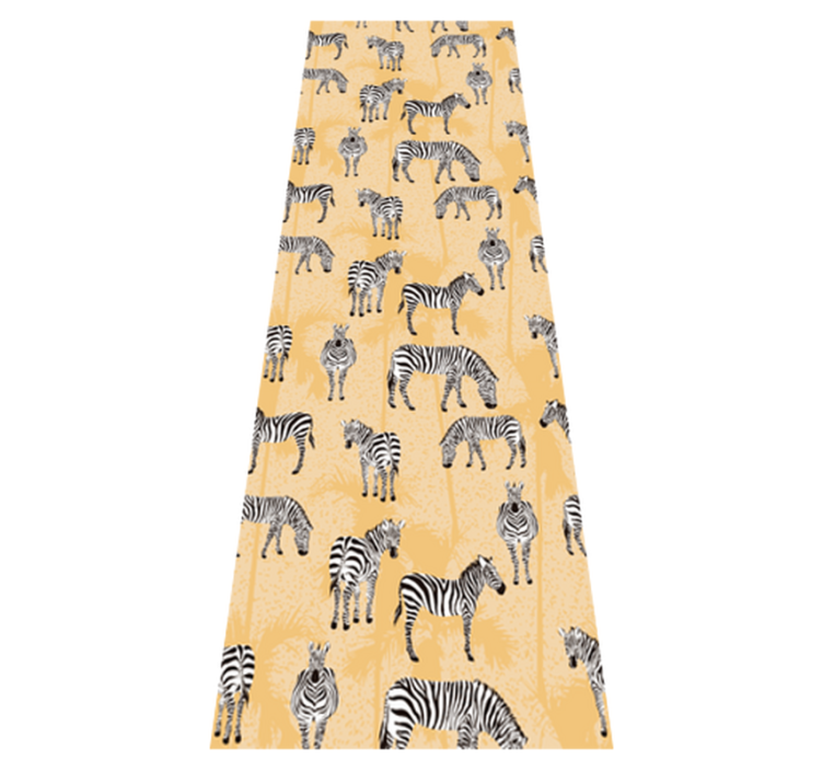 Zebra ja palmupuut eläinvinyylimatto - Tenstickers