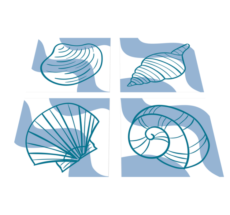 Eläin vinyylimatto simpukkakuviolla - Tenstickers