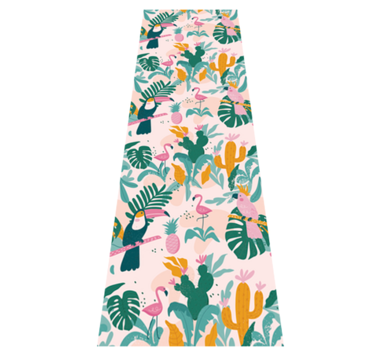 Vihreät linnut ja lehdet eläin vinyylimatto - Tenstickers