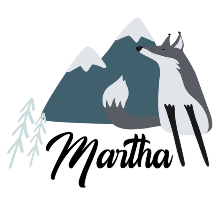 Pohjoisen lumipeuran personoitu eläinvinyylimatto - Tenstickers