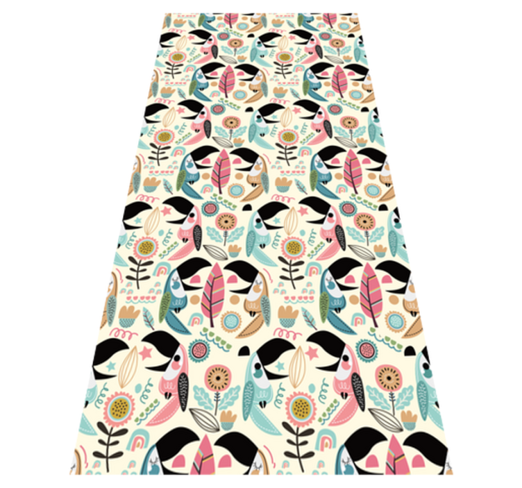 Siniset pohjoiset pastellilehdet eläin vinyylimatto - Tenstickers