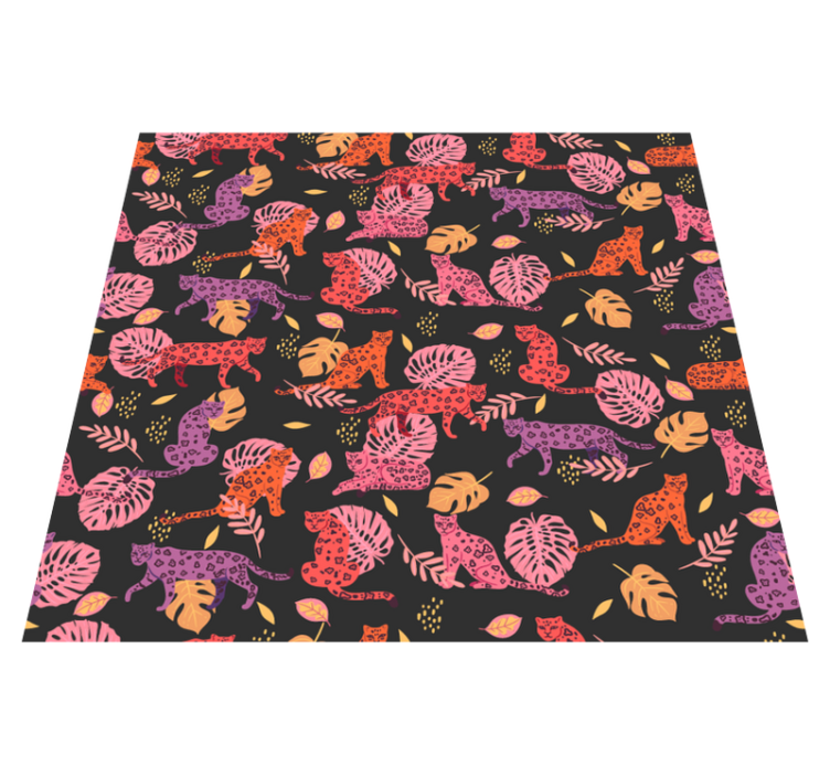 Tropiikki ja leopardikuosi vinyylimatto - Tenstickers