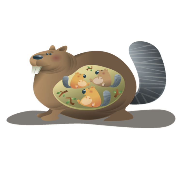 Oravavanhempi eläin vinyylimatto - Tenstickers