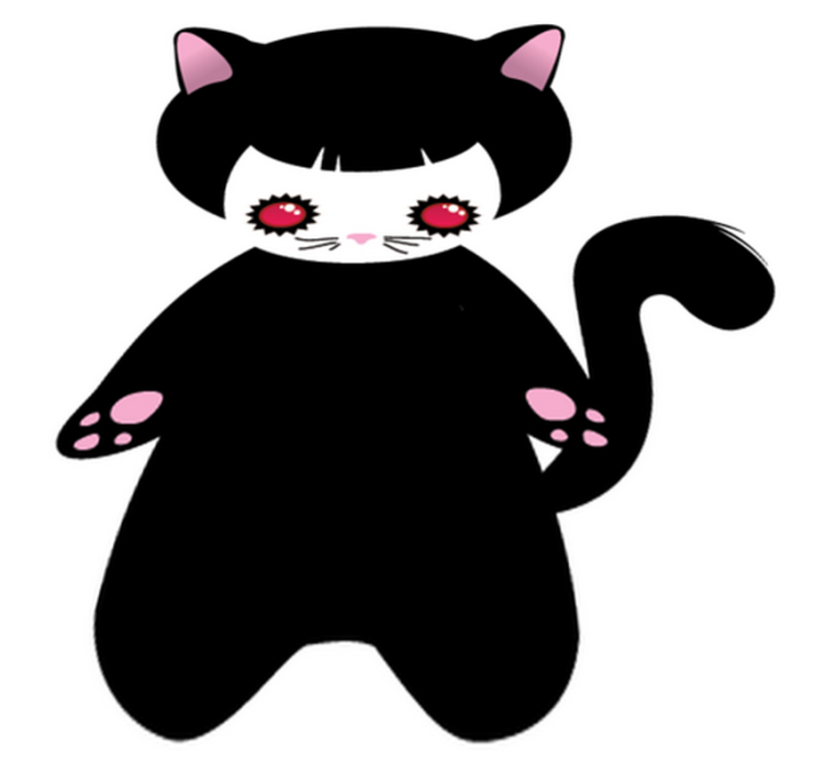 Vauva kissa hirviö eläin vinyylimatto - Tenstickers