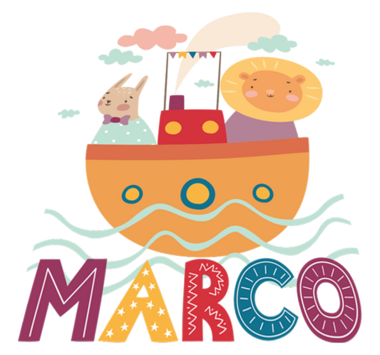 Eläimet veneessä vinyylimatto - Tenstickers