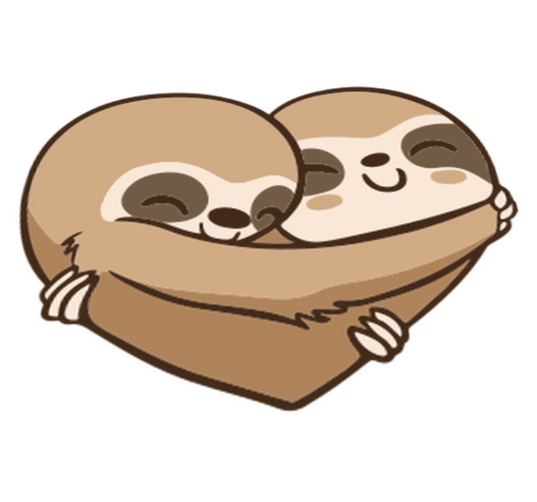 Anime laiskiaisen sydän vinyylimatto - Tenstickers