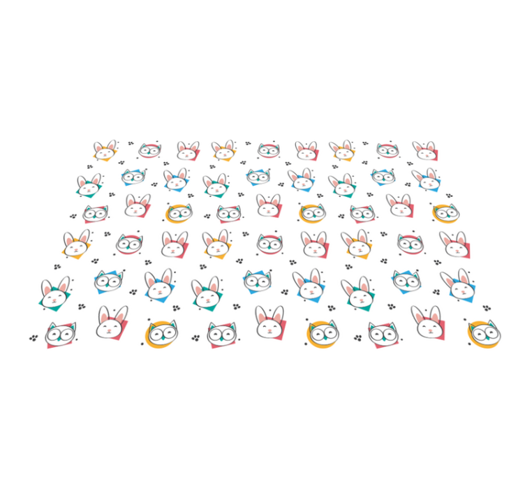 Pöllöjäniskuvioeläinvinyylimatto - Tenstickers