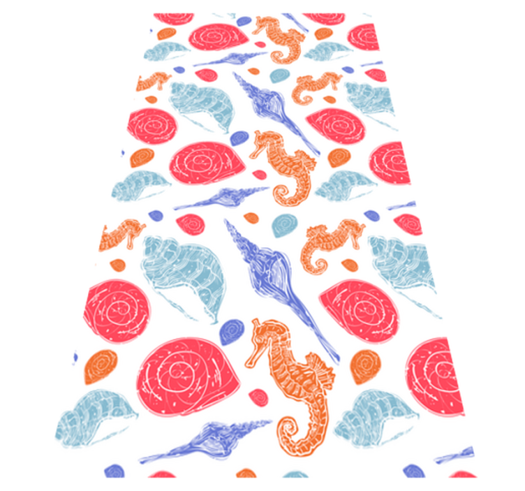 Merimaailman laatat eläin vinyylimatto - Tenstickers