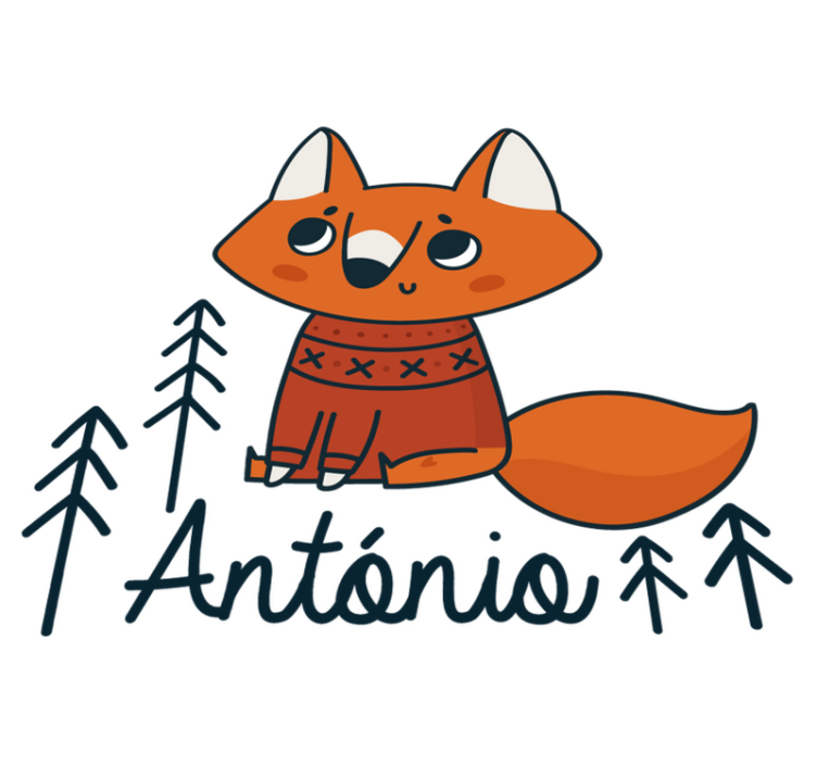 Pohjoisen foxi nimellä eläinvinyylimatto - Tenstickers