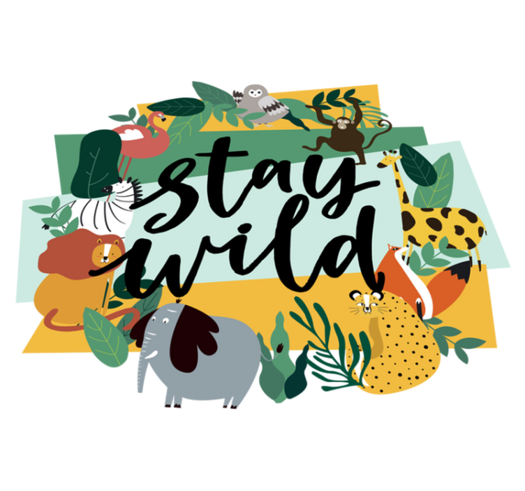 Kruununjungle-eläinvinyylimatto - Tenstickers