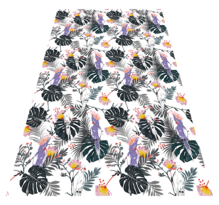 Punaiset ja violetit papukaijat eläin vinyylimatto - Tenstickers