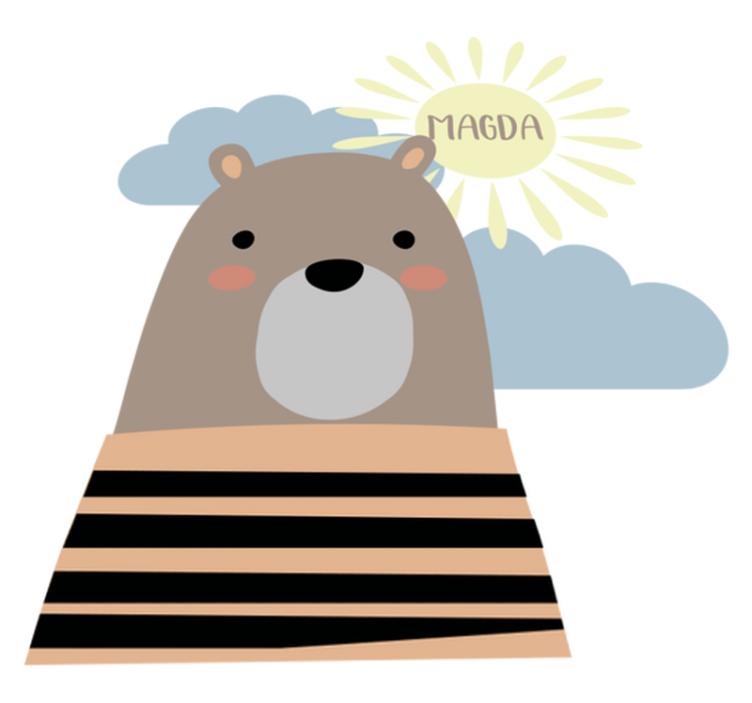 Muokattava ruskeakarhu eläinvinyylimatto - Tenstickers