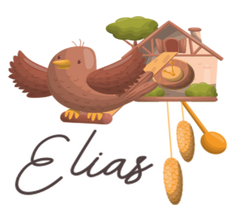 Muokattava kukko seinäkello eläin vinyylimatto - Tenstickers