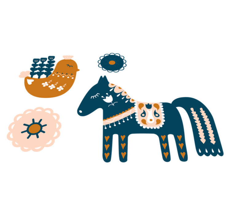 Värikäs kansan eläin vinyylimatto - Tenstickers