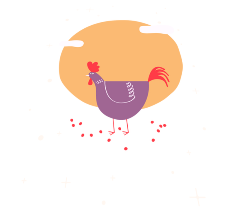 Viehätysvoimainen maatilan kana eläin vinyylimatto - Tenstickers