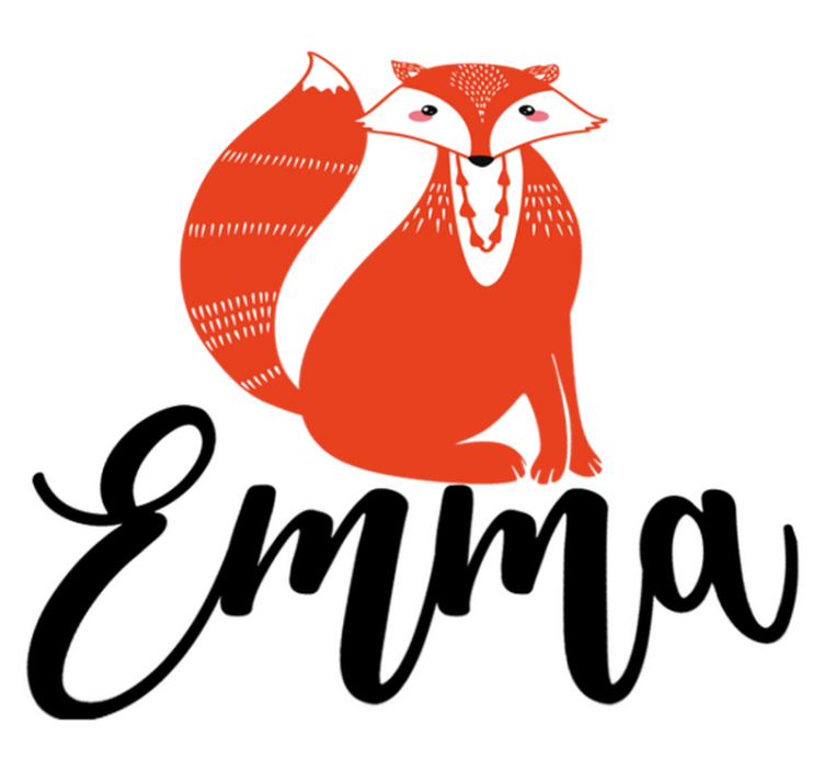 Söpö kettu kuvaelma eläin vinyylimatto - Tenstickers