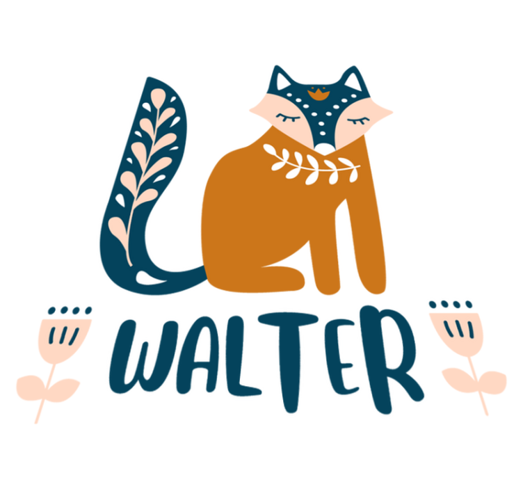 Kettu hahmo kuvitus eläin vinyylimatto - Tenstickers