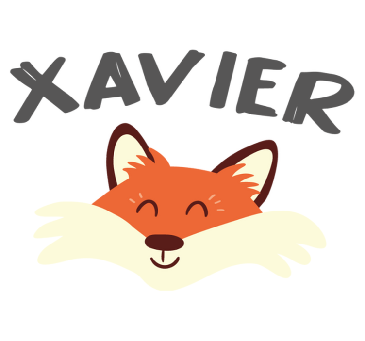 Leikkisä kettu pää eläin vinyylimatto - Tenstickers