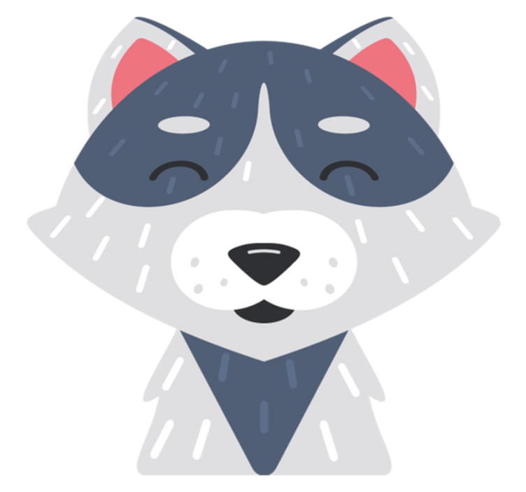 Iloinen eläinmaski vinyylimatto - Tenstickers