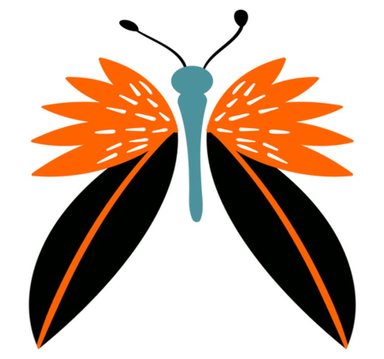 Värikäs perhoskoriste eläin vinyylimatto - Tenstickers