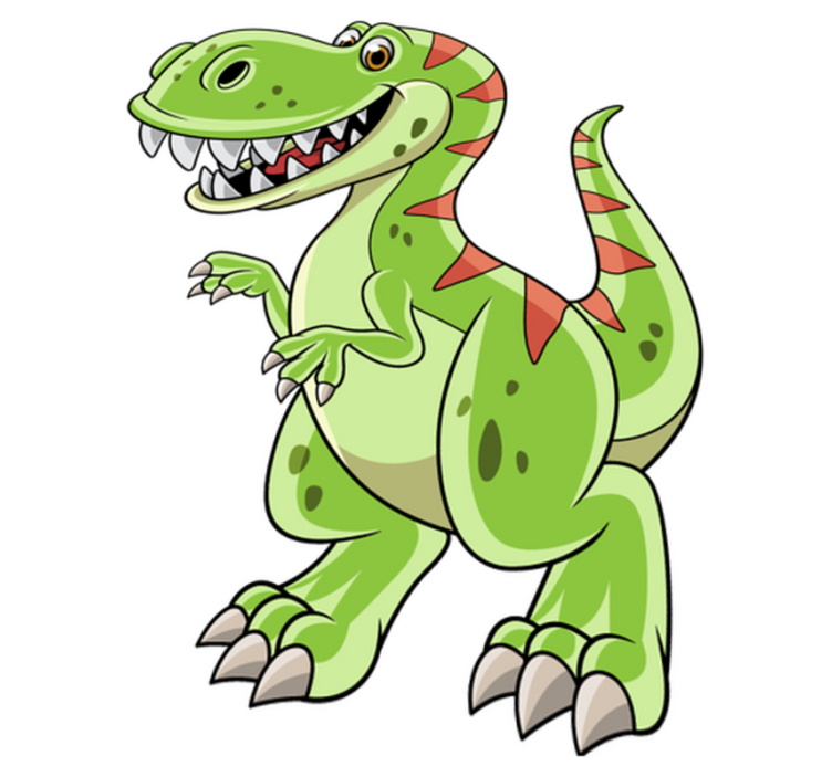 Sarjakuvamainen tyrannosaurus rex vinyylimatto - Tenstickers