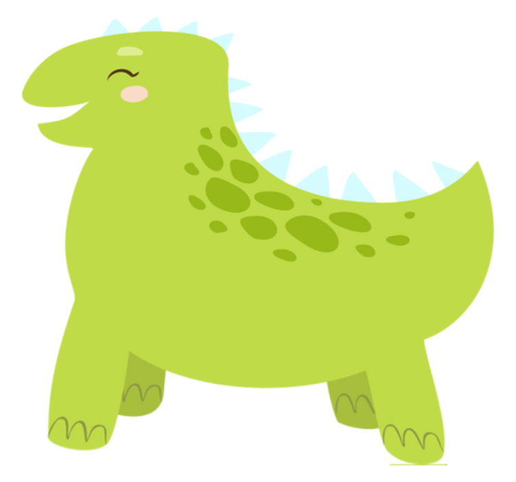 Iloinen dinosaurushahmoeläinvinyylimatto - Tenstickers