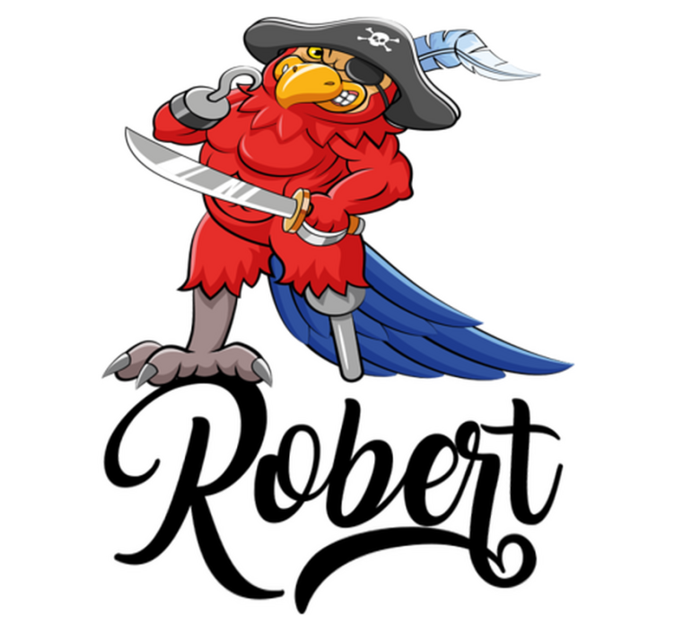 Merirosvo papukaija vinyylimatto - Tenstickers