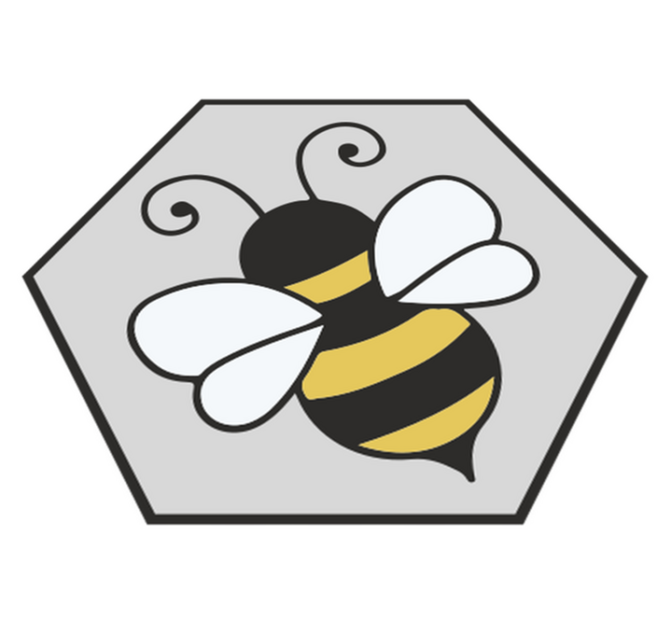 Mehiläispesäkuvio eläinvinyylimatto - Tenstickers