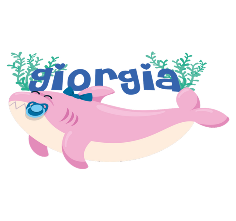 Iloinen hai-kuosiset eläinvinyylimatto - Tenstickers