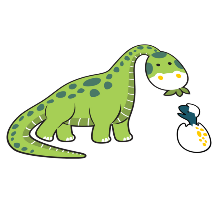Söpö dinosauruspoikanen eläinvinyylimatto - Tenstickers