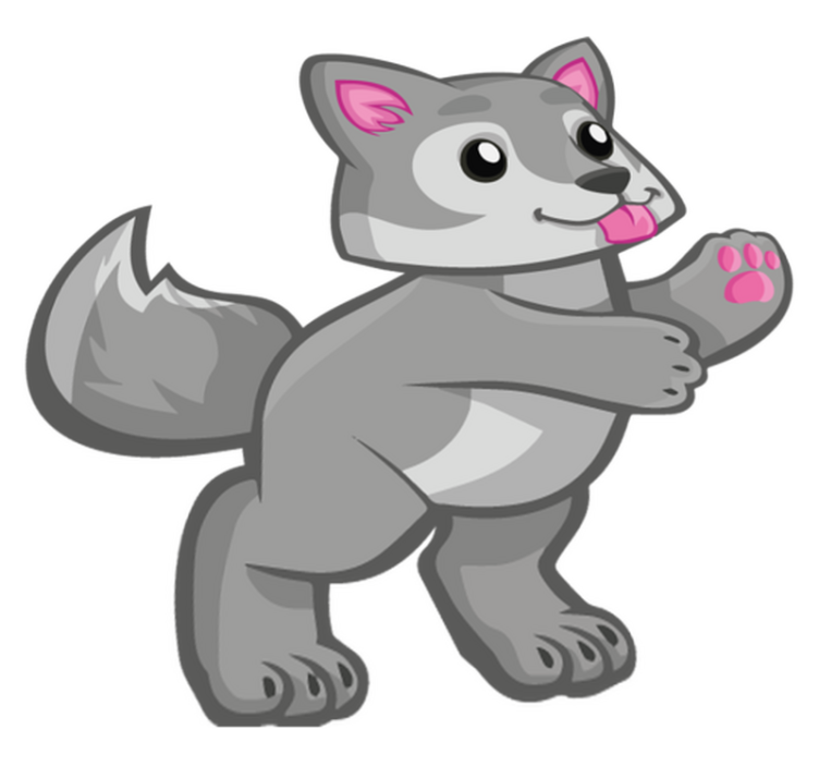 Leikkisäpentuhahmoeläinvinyylimatto - Tenstickers