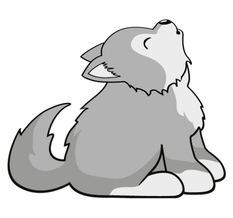 Ulvova koira vinyylimatto - Tenstickers