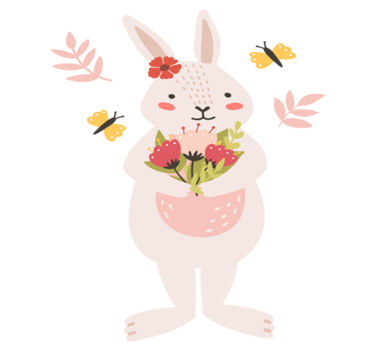 Söpöjänis-taideteoseläinvinyylimatto - Tenstickers