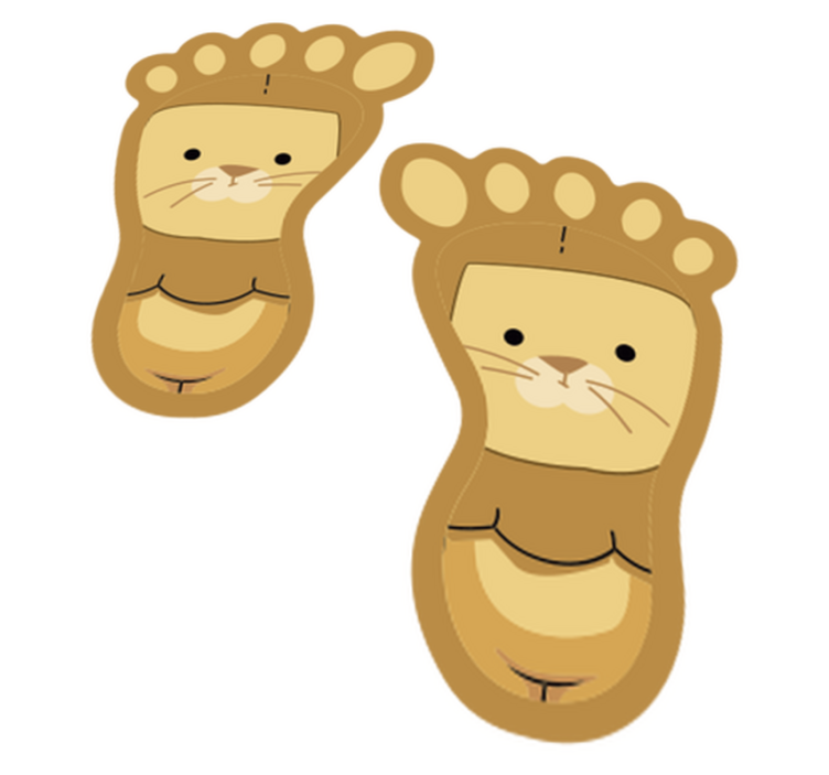 Söpöt eläinjäljet vinyylimatto - Tenstickers