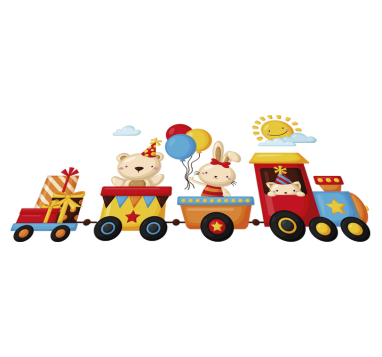 Eläinvinyylimattoeläintenjuna - Tenstickers