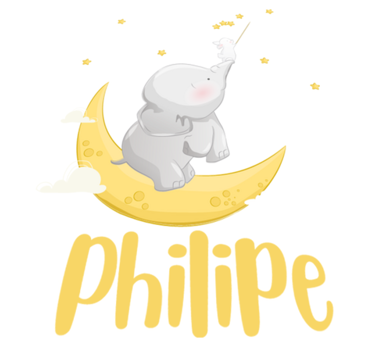 Elefantti ja pupu seikkailevat matolla - Tenstickers