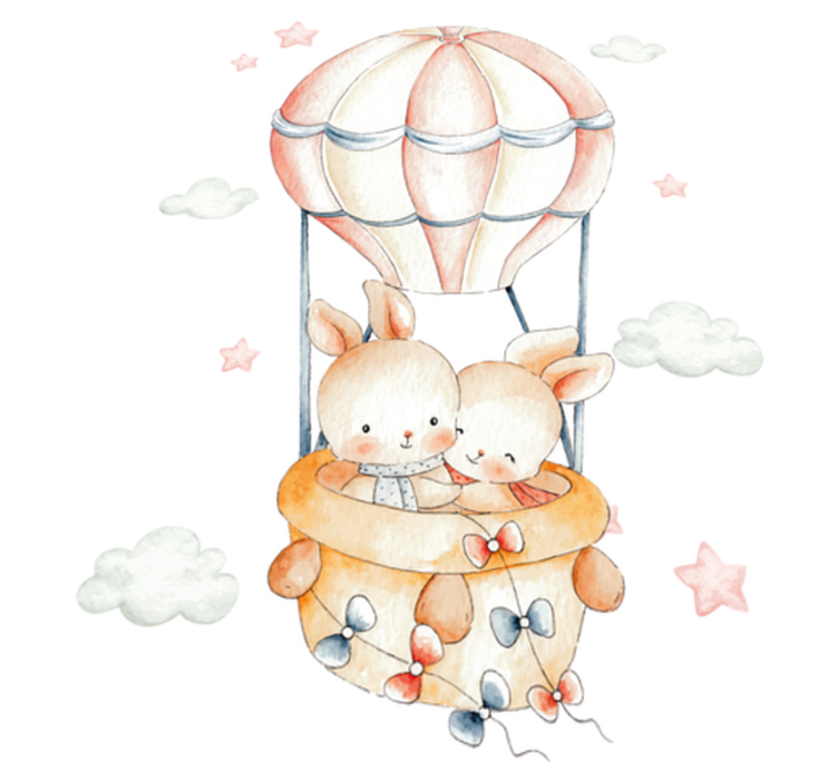 Pastelliset puput ilmapalloissa vinyylimatto - Tenstickers