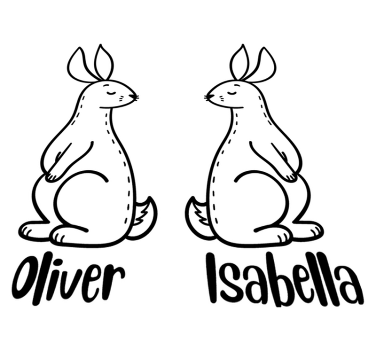 Personoitu pääsiäispupu vinyylimatto - Tenstickers