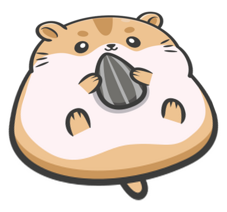 Söpö hamsteri vinyylimatto - Tenstickers