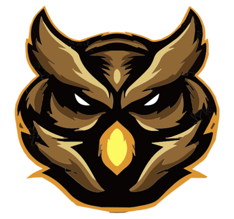 Vahva pöllö embleemi eläin vinyylimatto - Tenstickers