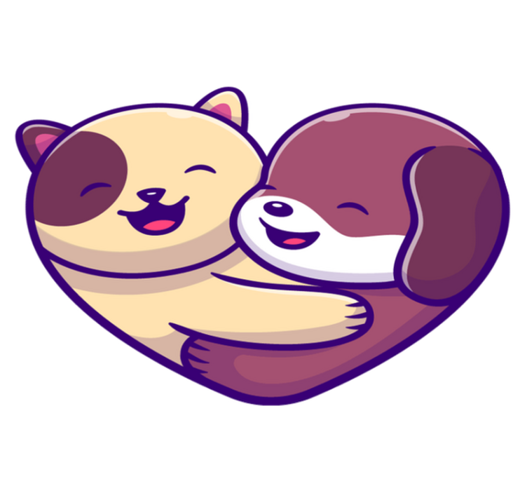 Söpöt eläin halaukset vinyylimatto - Tenstickers