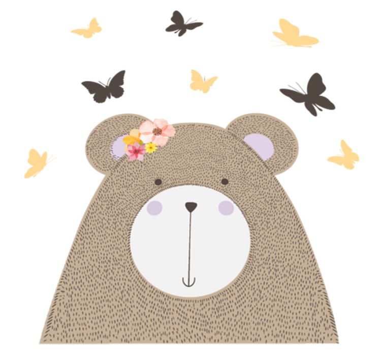 Leikkisä karhu vinyylimatto - Tenstickers