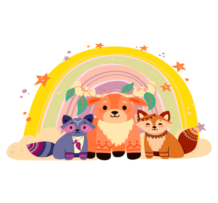 Viehättävä eläinkolmonen vinyylimatto - Tenstickers