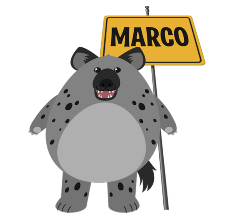 Villieläin hyeenamatto nimellä - Tenstickers