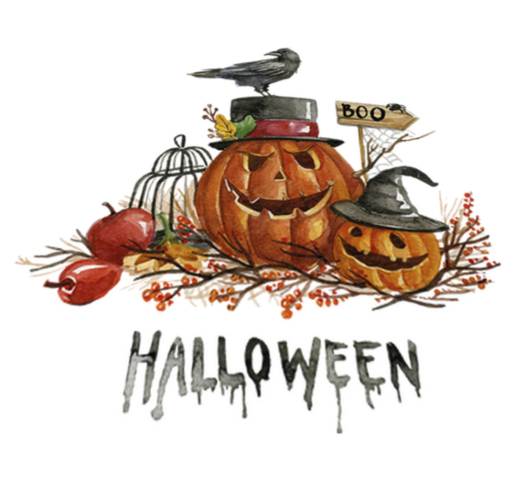 Halloween vinyylimatto pelottavat kurpitsat - Tenstickers